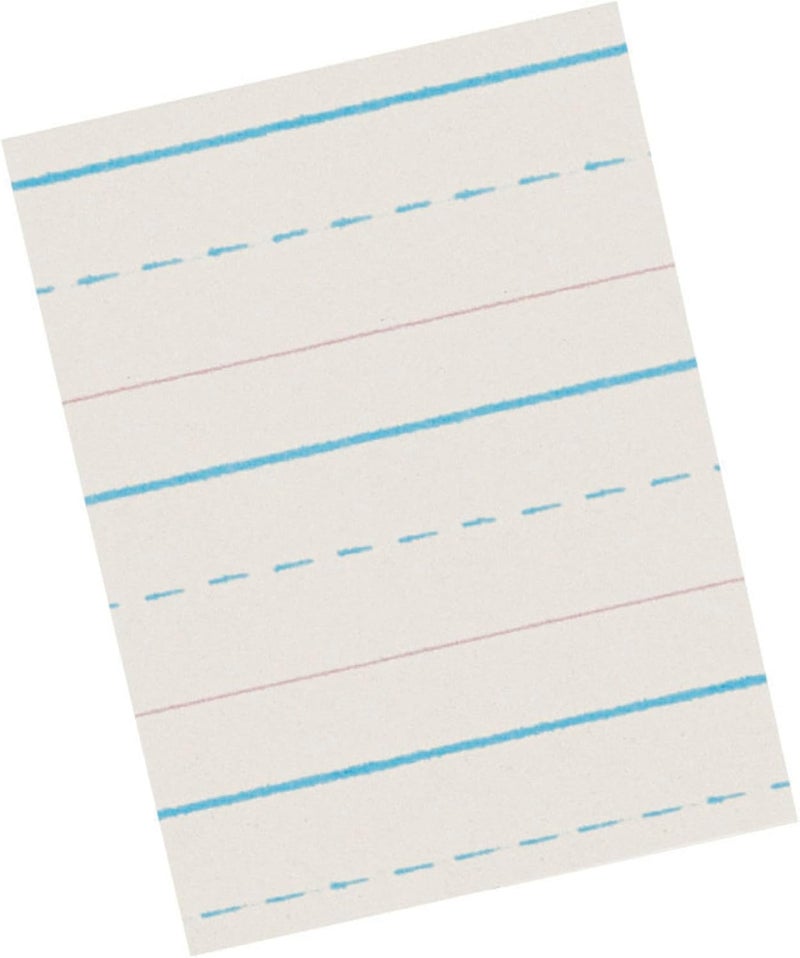 School Smart Primary Chart Paper, 24 x 32 Inches, Ruled 1-1/2 Inch with Dotted Midline, White, 70 Sheets - Image 1
